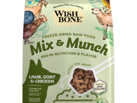 $9 OFF (Exp 30May25): Wishbone Mix & Munch Lamb, Goat & Chicken Grain-Free Freeze-Dried Raw Food Dog Food Topper 350g Supply