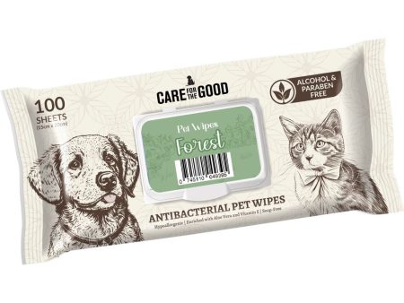 3 FOR $11.70: Care For The Good Antibacterial Pet Wipes For Cats & Dogs (Forest) 100pc Supply