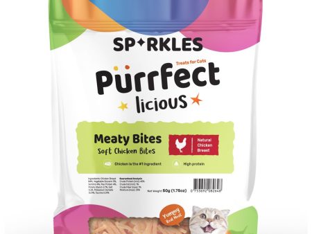 3 FOR $8.80: Sparkles Purrfectlicious Meaty Bites Soft Chicken Bites Cat Treats 50g Online