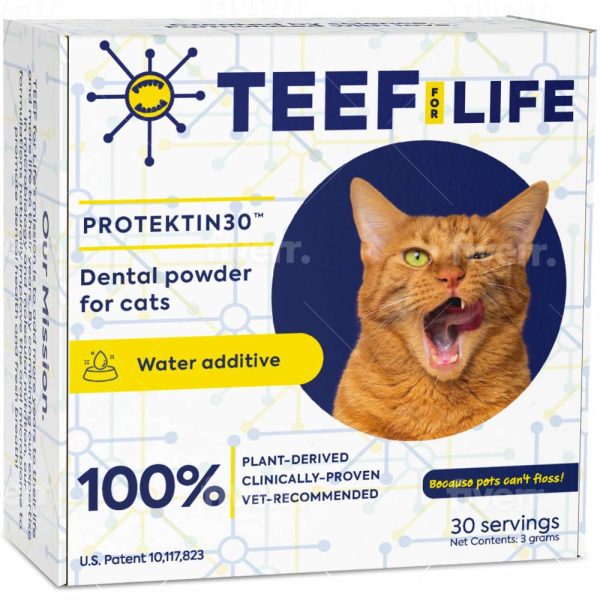 20% OFF: Teef! Protektin30 Prebiotic Dental Powder Cat Water Additive 3g Supply