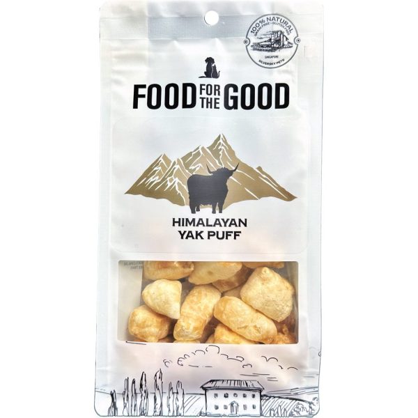 25% OFF: Food For The Good Himalayan Yak Puff Grain-Free Dog Treats 65g Supply