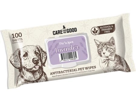 3 FOR $11.70: Care For The Good Antibacterial Pet Wipes For Cats & Dogs (Lavender) 100pc Fashion