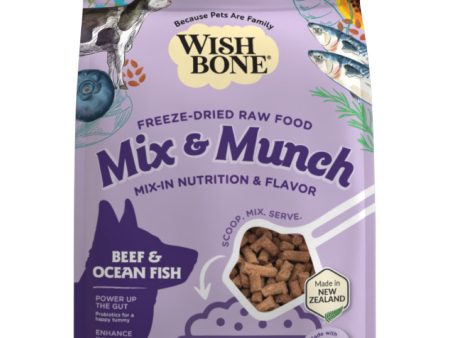 $9 OFF (Exp 18May25): Wishbone Mix & Munch Beef & Ocean Fish Grain-Free Freeze-Dried Raw Food Dog Food Topper 350g For Cheap