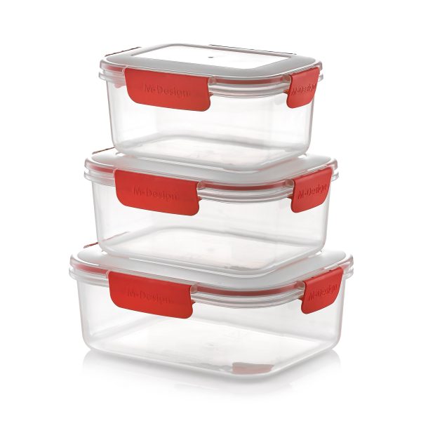 Set of 3 Fresco Food Container 1100ml, 1600ml & 2100ml on Sale