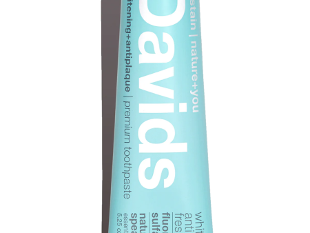 Davids Premium Whitening + Anti-plaque Toothpaste   Spearmint 149g. on Sale