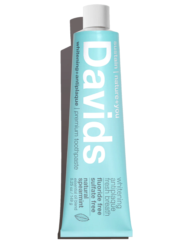 Davids Premium Whitening + Anti-plaque Toothpaste   Spearmint 149g. on Sale