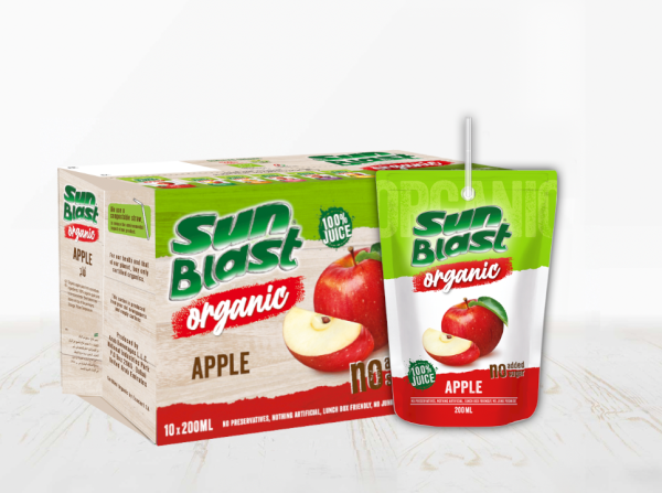 Sun Blast Organic Apple Juice - 10 x 200 ML Online Sale