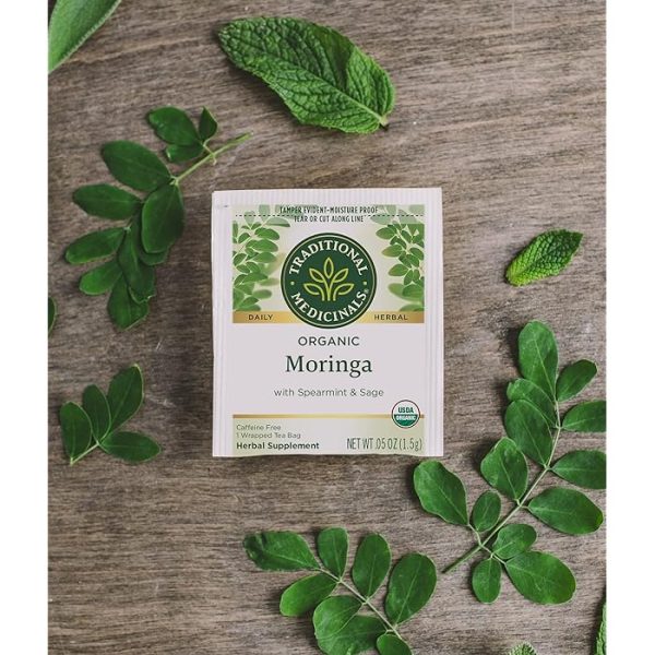 Traditional Medicinals Organic Moringa Leaf with Spearmint & Sage 24G For Cheap