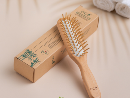 ECO2 Bamboo  Biodegradable Wooden Hair Brush Cheap