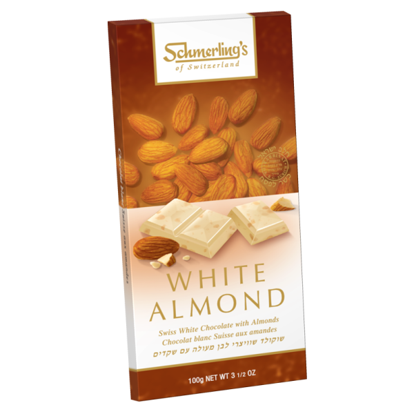 White Chocolate with Almonds, Schmerling, 100g Fashion