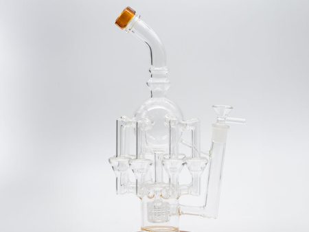 13  Glass Octopus RECYCLER Beaker Bong HIGH QUALITY Water Pipe -LNX333 on Sale