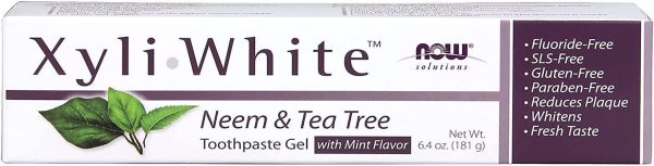 NOW Solutions Xyliwhite Neem & Tea Tree Toothpaste Gel with mint flavour 181G Online Hot Sale