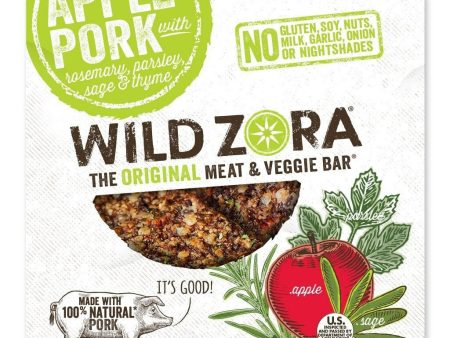 Wild Zora    Meat & Veggie Bar Apple Pork 1.1 oz Sale