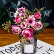 Silk Autumn Tea Rose Bouquet For Cheap