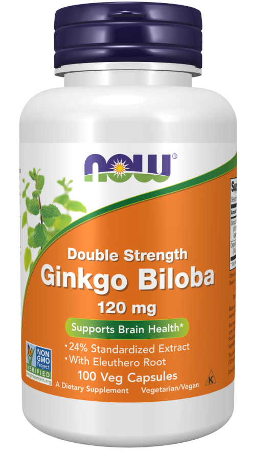 Ginkgo Biloba 100 veg capsules - NOW Product Online now