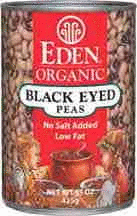 Black Eyed Peas, Organic, 12 x 15 ozs. by Eden Foods Online