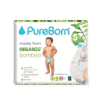 PureBorn Organic Natural Bamboo Baby Disposable Size 5 Diapers Nappy |Single Pack| from 11 to 18 Kg | 22 Pcs For Sale