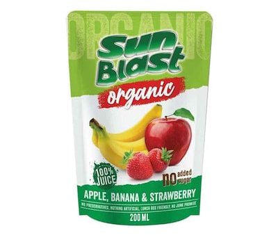 Sun Blast Organic Apple, Banana and StrawBerry 200ml Cheap