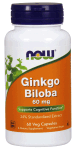 Ginkgo Biloba 100 veg capsules - NOW Product Online now