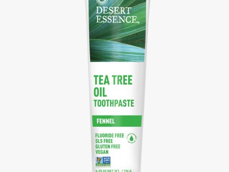 DESERT ESSENCE TEA TREE OIL TOOTHPASTE- FENNEL 176G Online Hot Sale