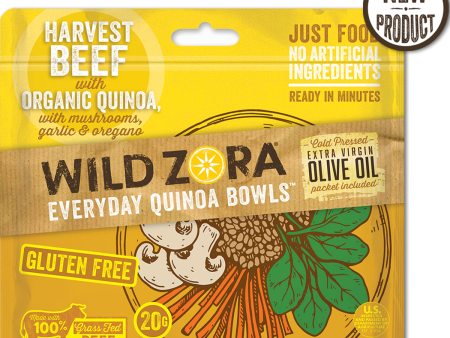 Wild Zora    Quick Quinoa Meal - Harvest Beef with Mushrooms, Garlic & Oregano 3 oz on Sale