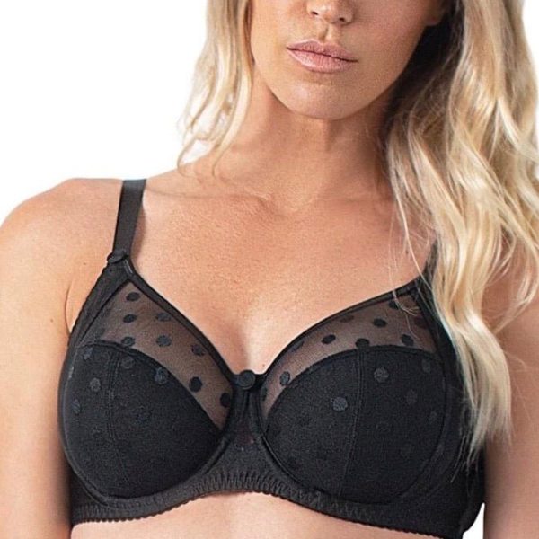 Fit Fully Yours - Carmen Polka-Dot Bra - Black Discount