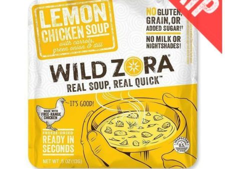 Wild Zora    Instant Soup Lemon Chicken with Carrots, Green Onion, & Dill 0.5 oz Online Sale