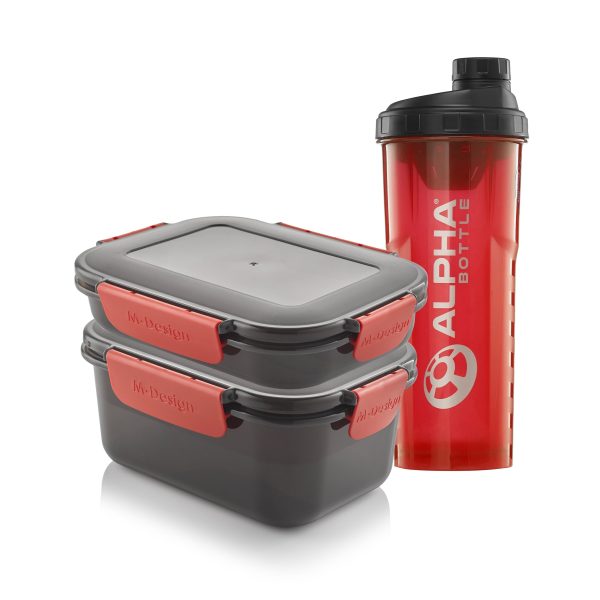 0.6 & 1.1 Set Fresco Lunch Box + Alpha Bottle 1000 Cheap