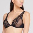 Lou - Larmes De Rose Triangle Bra - Black Hot on Sale