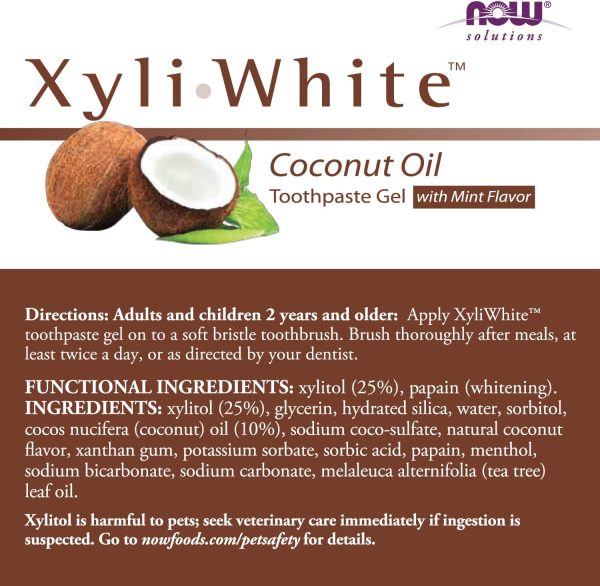 NOW Solutions Xyliwhite Coconut Oil Toothpaste Gel with mint 181 G Cheap