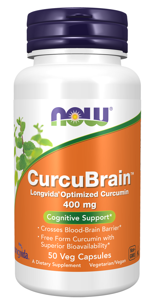 CurcuBrain™ 400 mg - 50 Veg Capsules Cognitive Support* Hot on Sale