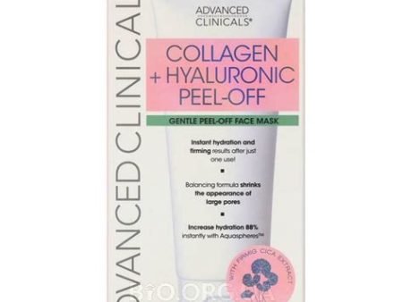 Advanced Clinicals Collagen Hyaluronic Acid Anti Aging Peel Off Face Mask,101ml For Sale