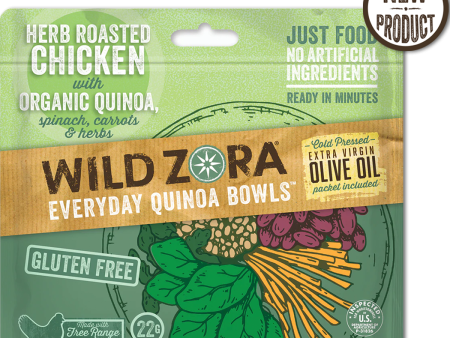 Wild Zora    Quick Quinoa Meal - Herb Roasted Chicken with Spinach, Carrots & Herbs 3 oz For Cheap