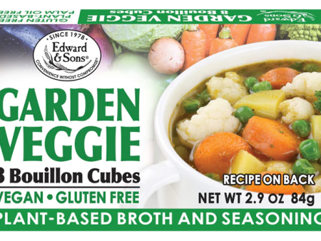 Edward & Sons Garden Veggie 8 Bouillon Cubes Vegan ~ Gluten Free Cheap