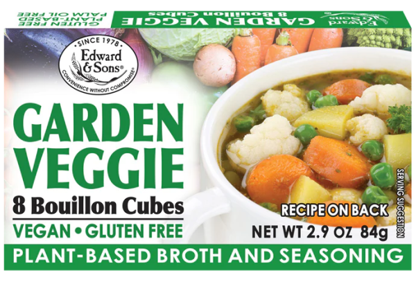 Edward & Sons Garden Veggie 8 Bouillon Cubes Vegan ~ Gluten Free Cheap