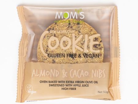 Mom s Natural Food - Almond & Cacao Nibs GF Cookie 50 G Hot on Sale