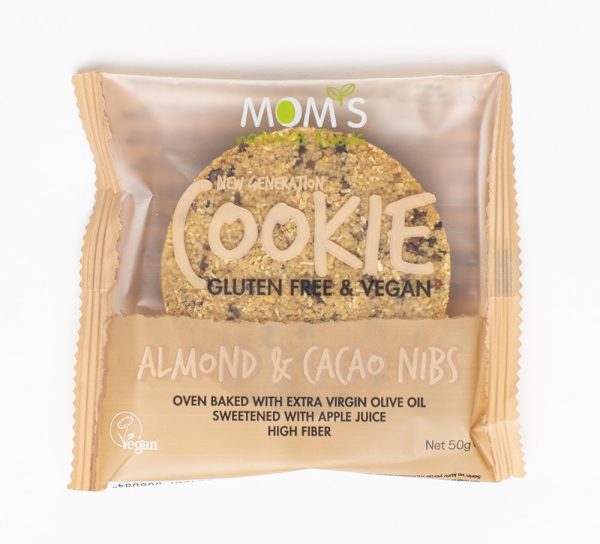 Mom s Natural Food - Almond & Cacao Nibs GF Cookie 50 G Hot on Sale