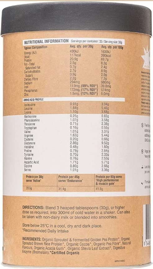 AMAZONIA Raw Protein Isolate Choc Coconut 1KG Online