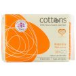 COTTONS 100% Natural Cotton Coversheet, Maternity Pads with Wings, Heavy, Unscented, 10 Pads For Discount