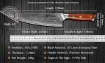 Zhiyu Damascus Steel Chef Knife Supply