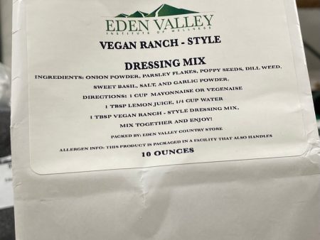 Vegan Ranch Dressing Mix (10 oz.) ~ Our Own Blend ~ Served in Our Lifestyle Cafeteria Online now