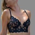 About the Bra - Iris Embroidered Plunge Demi Basque - More Colors For Sale