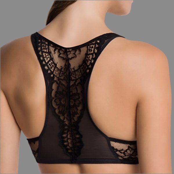 Wolford - Belle Fleur Racerback Bra - Black Online Sale