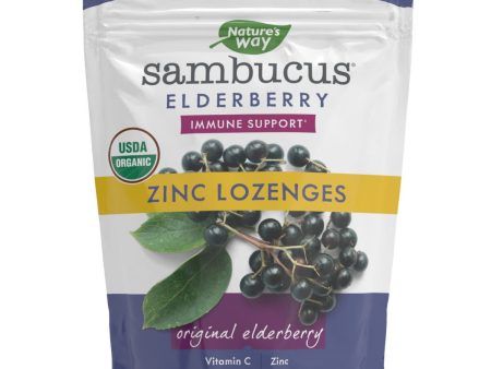 Nature s Way, Sambucus Elderberry, Zinc Lozenges, Original Elderberry, 24 Lozenges For Discount