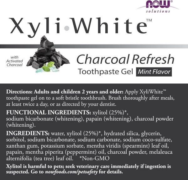 NOW SOLUTION XyliWhite™ Charcoal Refresh Toothpaste Gel 181 G Cheap