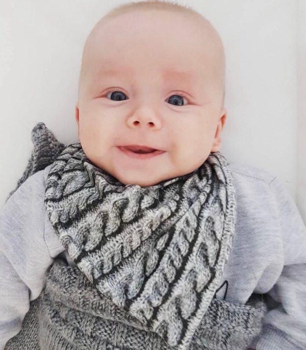 FAUX KNIT Organic Cotton Bandana Bib For Sale