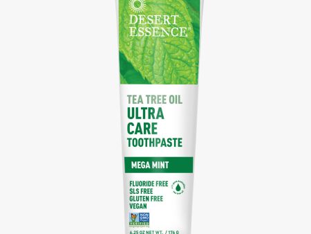 DESERT ESSENCE TEA TREE OIL ULTRA CARE TOOTHPASTE MEGA MINT 176 G For Sale