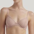 Wolford - Sheer Logo Full Cup Bra - Powder Pink on Sale