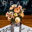 Silk Autumn Tea Rose Bouquet For Cheap