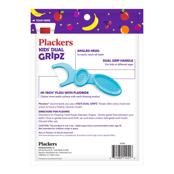 Plackers Kids Dental Flossers with Fluoride 75 PCS Cheap